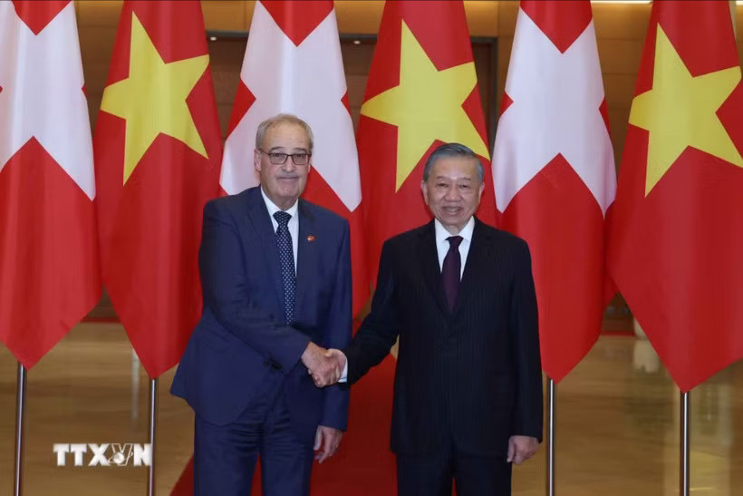 Tổng Bí thư, Chủ tịch nước Tô Lâm hội đàm với Tổng thống Thụy Sĩ Guy Parmelin