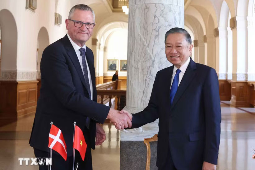 Tổng Bí thư, Chủ tịch nước Tô Lâm hội kiến Chủ tịch Quốc hội Đan Mạch Henrik Frandsen