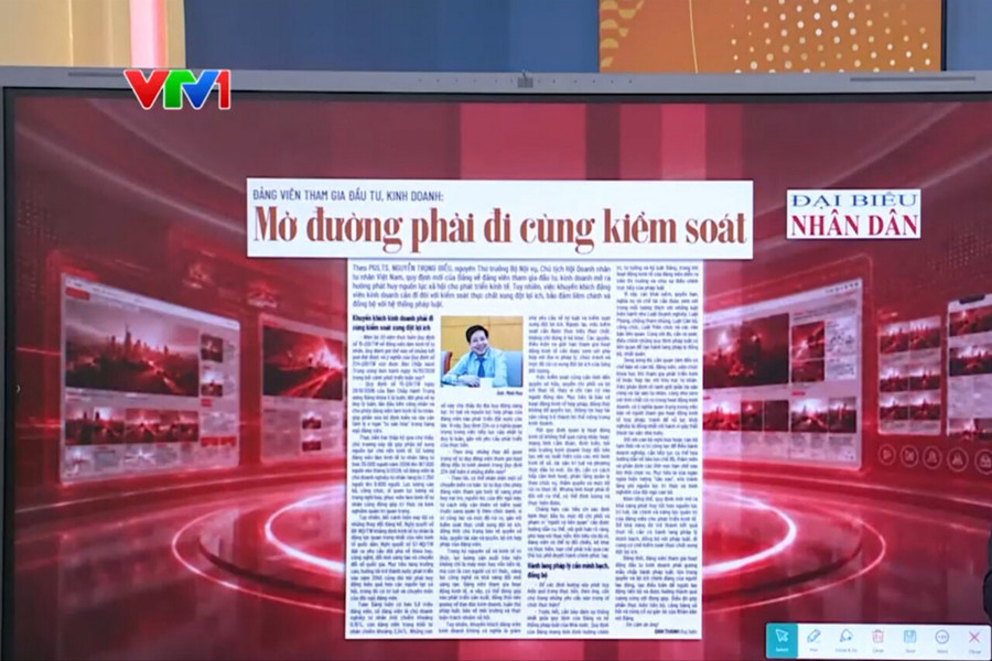 Điểm báo VTV1: Mở đường phải đi cùng kiểm soát