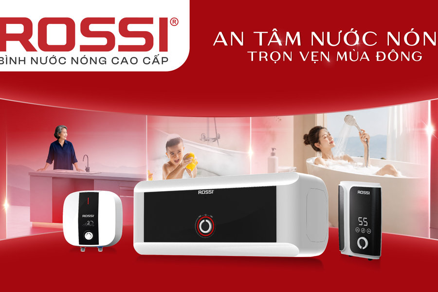 24 năm, hai thế hệ, một tiêu chuẩn an toàn: Bình nước nóng cao cấp Rossi giữ niềm tin người Việt bằng cách nào?
